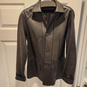 Leather Jacket Reversible leather suede made in Italy ladies